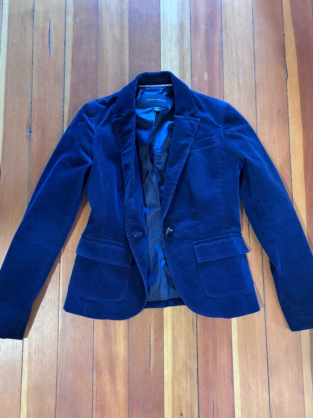 Banana Republic Women's Navy Corduroy Blazer Jacket